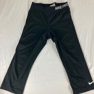 Womens Nike Pro‎ Dri Fit Capri Leggings Black Small